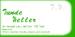 tunde weller business card